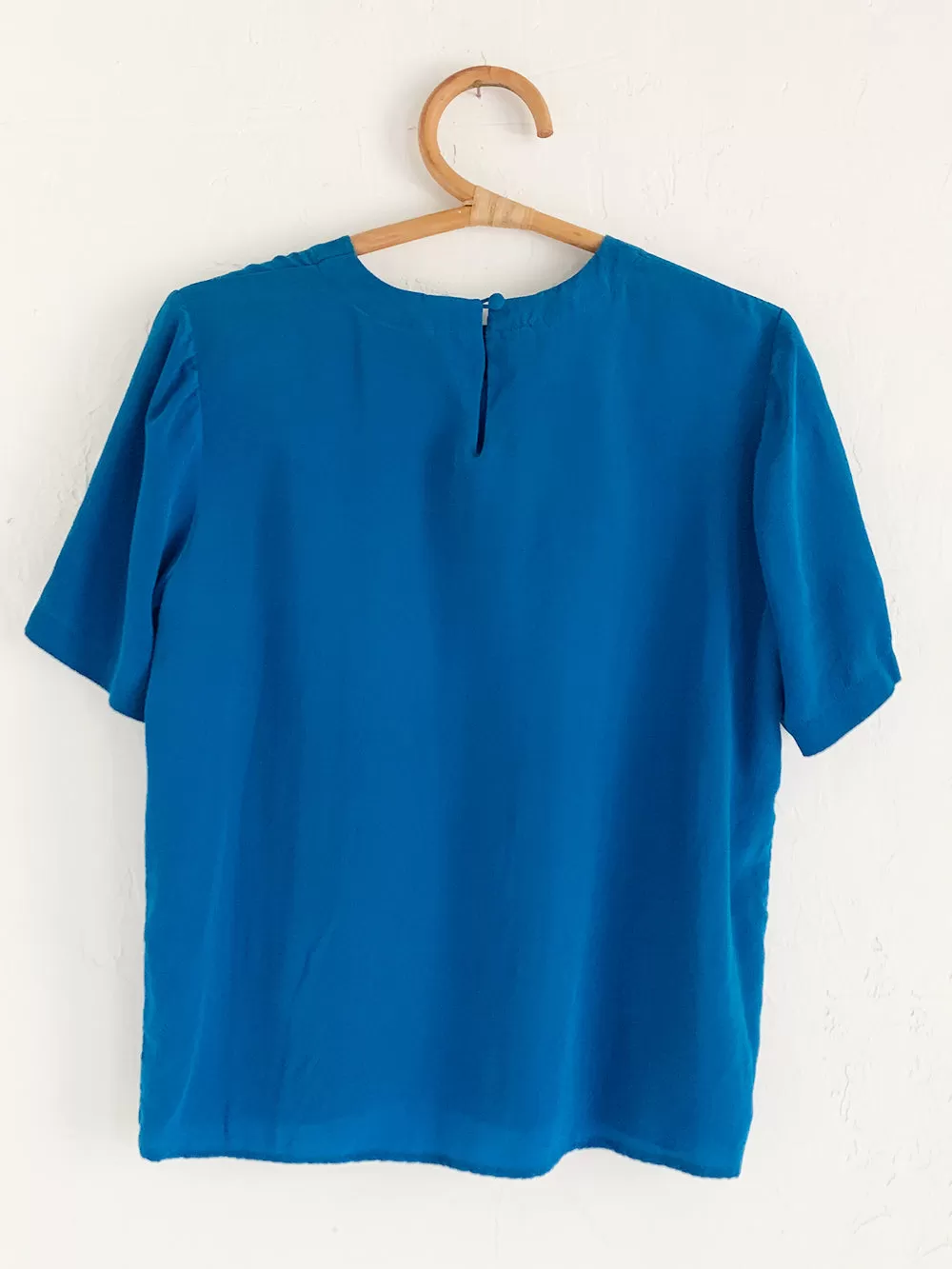 Christie&Jill Ocean Blue Silk Blouse