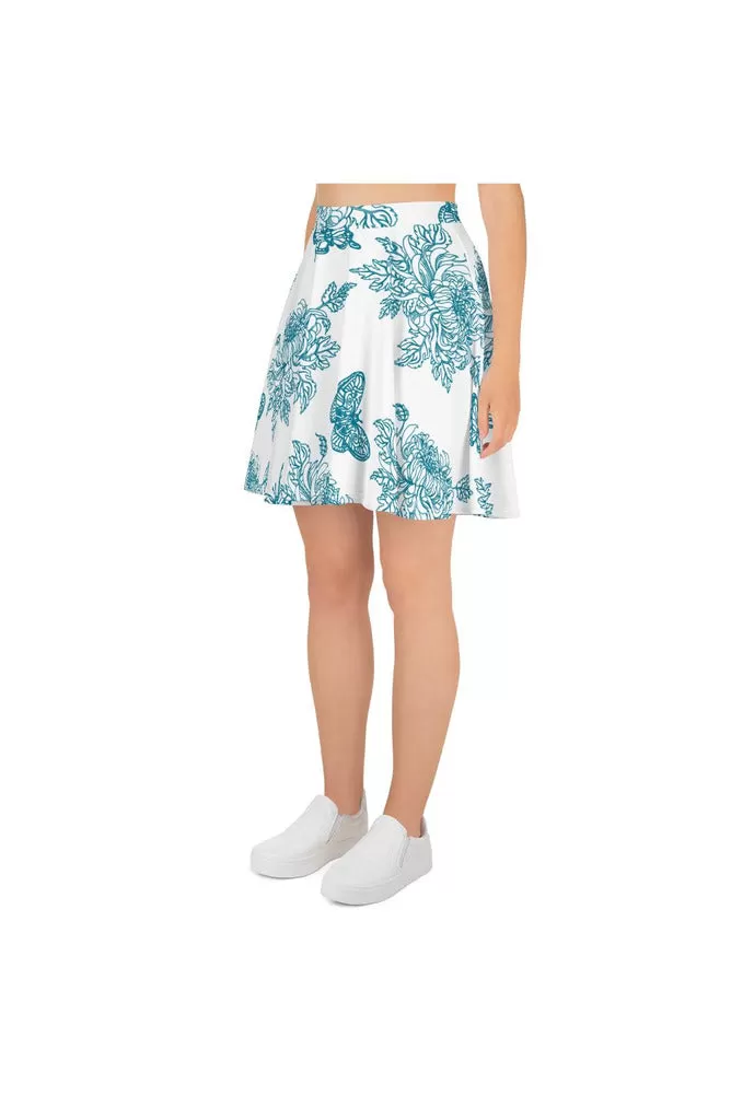 Chrysanthemum & Butterflies Skater Skirt