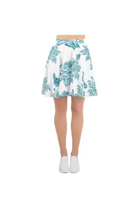 Chrysanthemum & Butterflies Skater Skirt