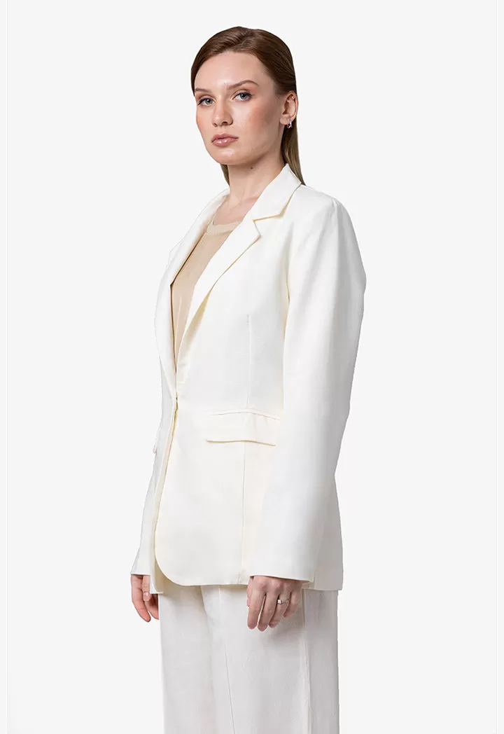 Classic Solid Single Breast Blazer