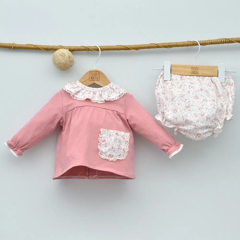 Conjunto bebé Emma con ranita y camiseta