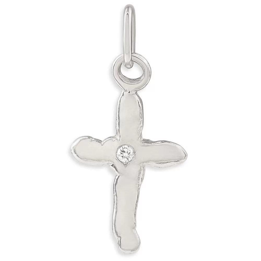 Cross Smushie Mini Charm with Diamond