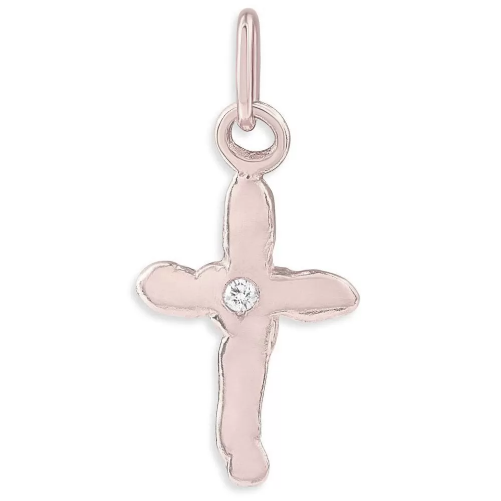 Cross Smushie Mini Charm with Diamond