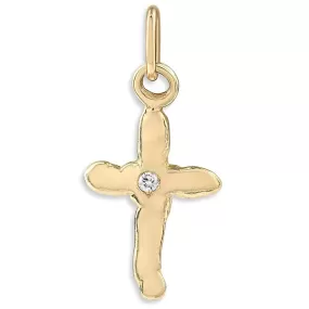 Cross Smushie Mini Charm with Diamond