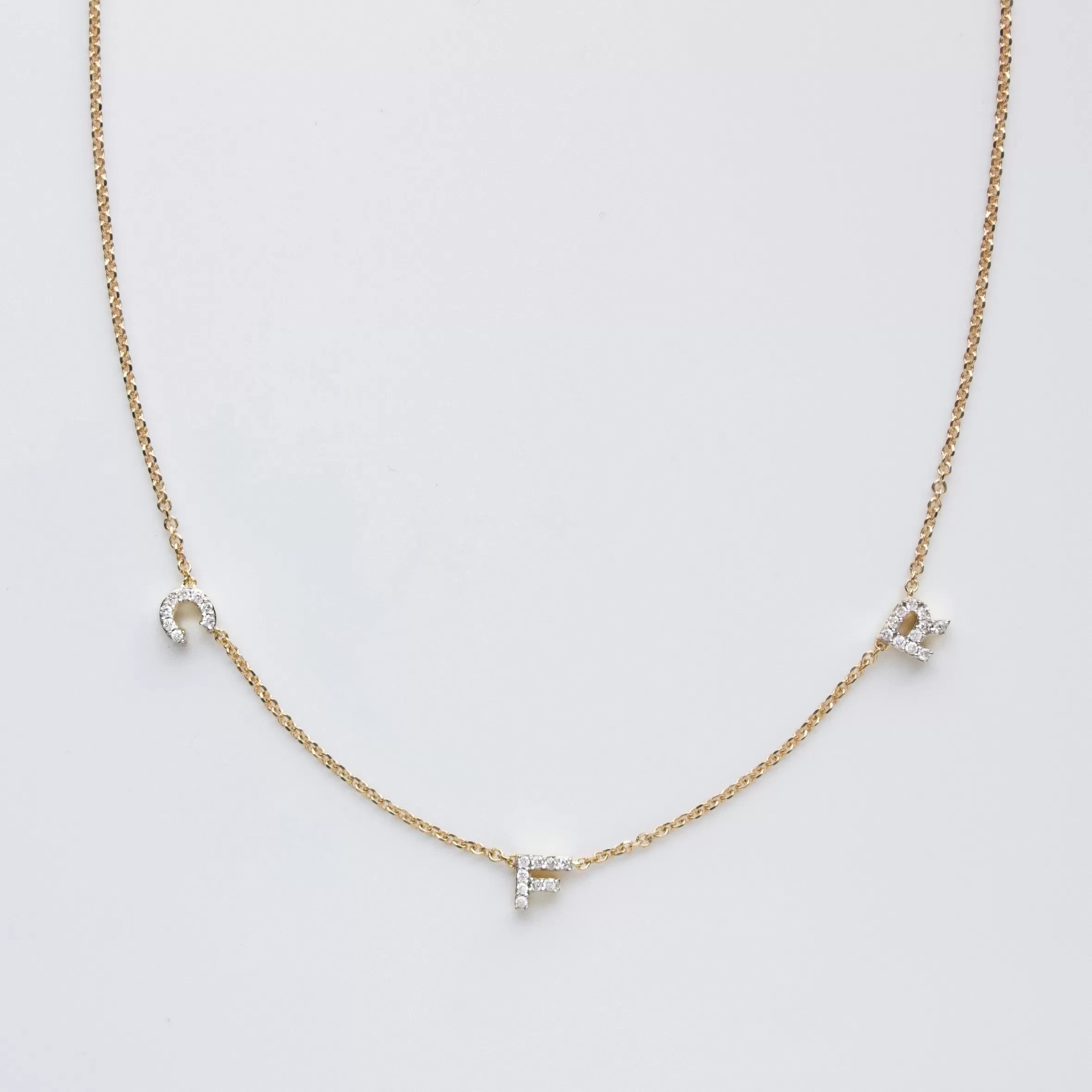 Custom Made Diamond Initial Necklace