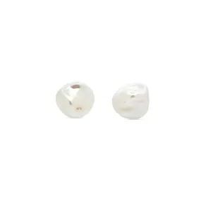 Dainty Baroque Pearl Earrings in 14K Gold over Sterling Silver