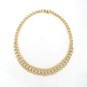 Diamond Layered Rope Collar Necklace