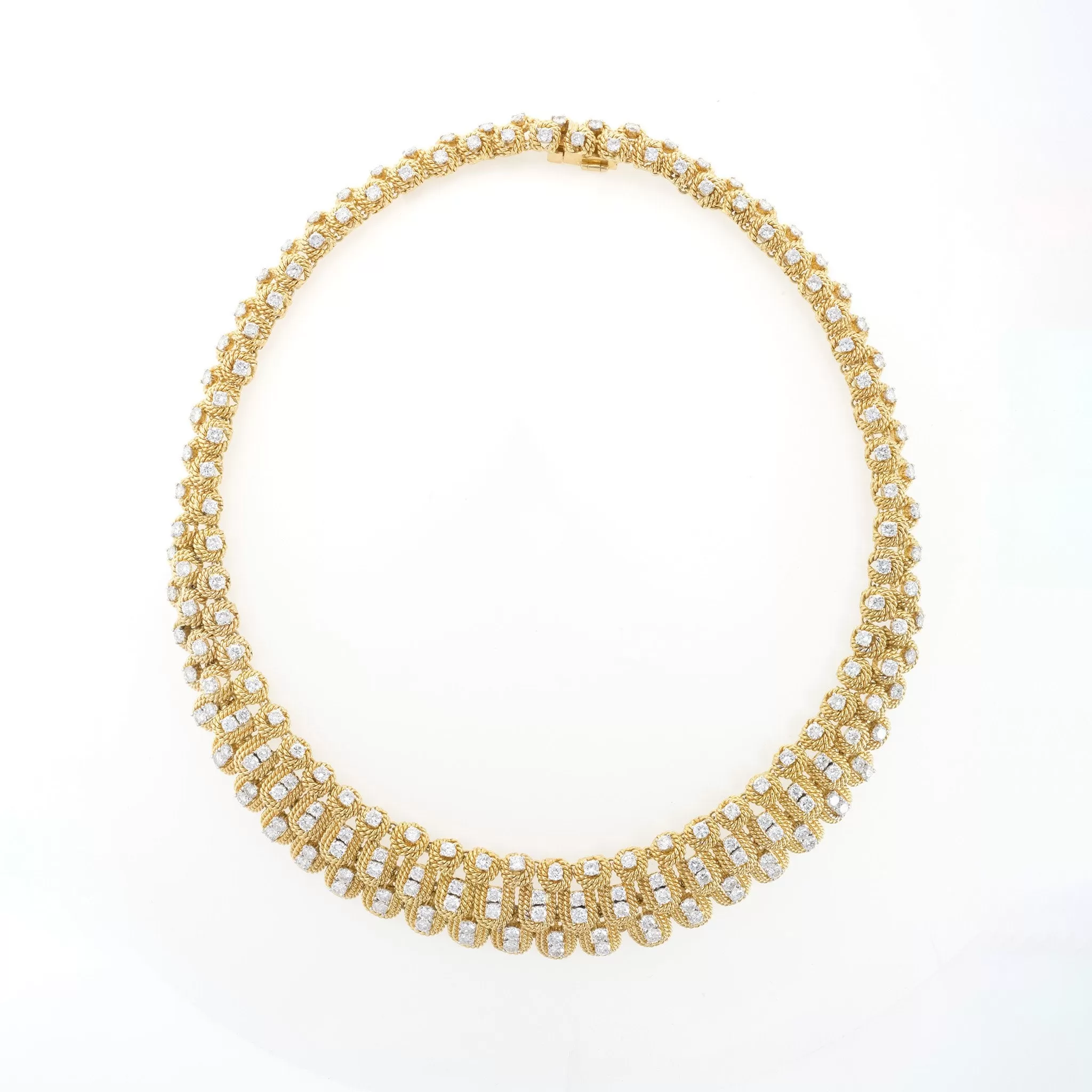 Diamond Layered Rope Collar Necklace