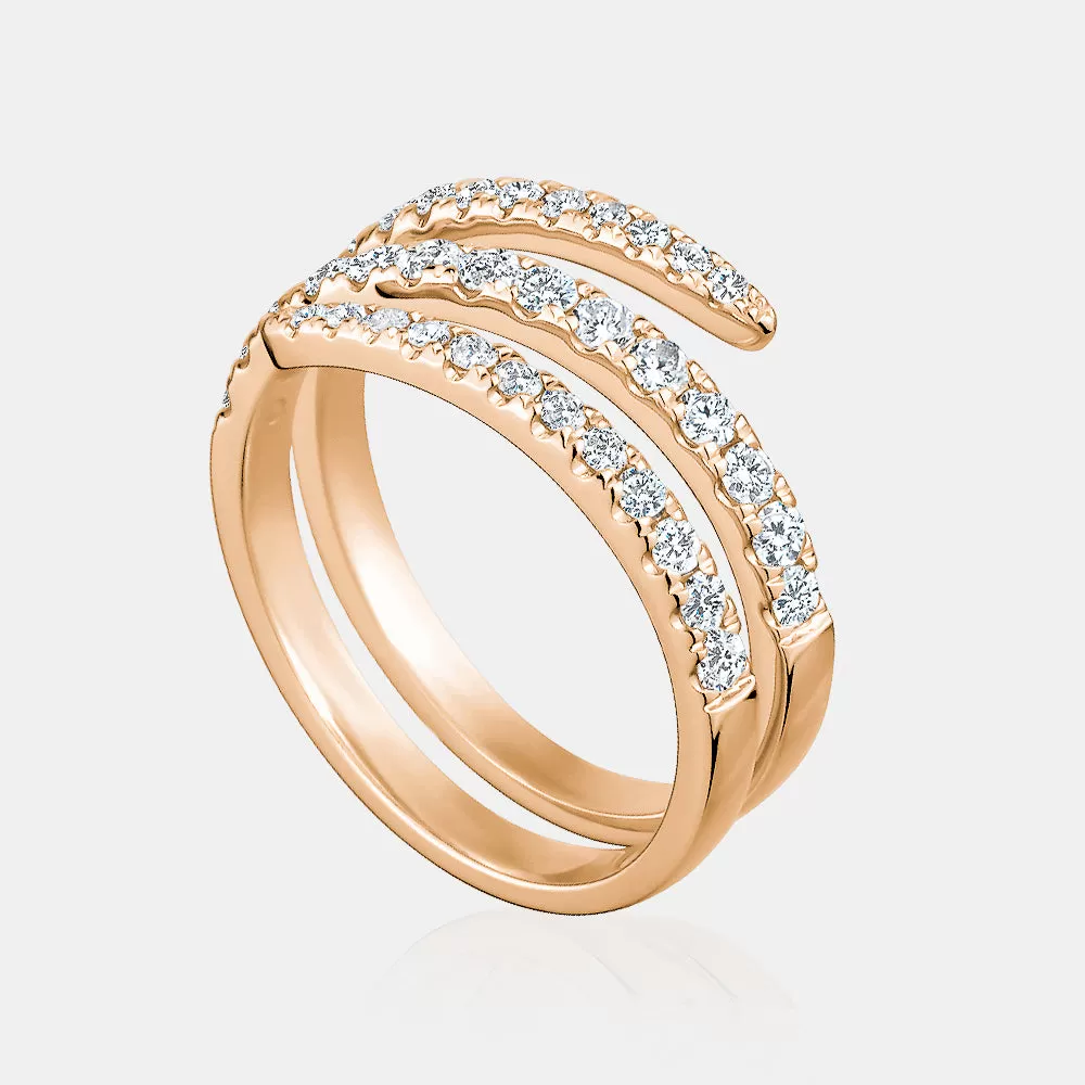 Diamond Spiral Ring