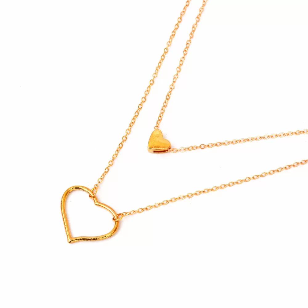 Double Layered Heart Necklace