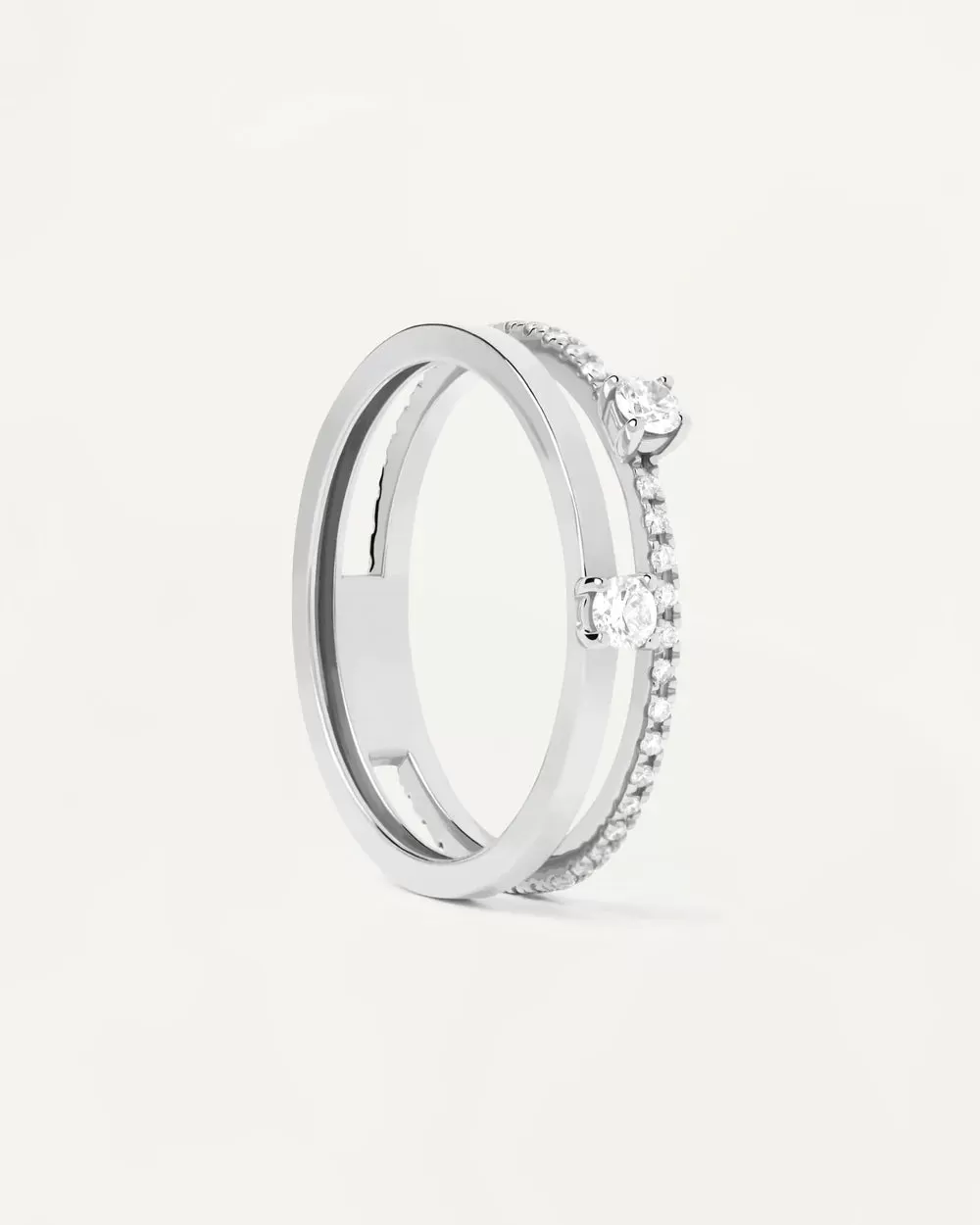 Double Layered Ring in 14k Gold over Sterling Silver