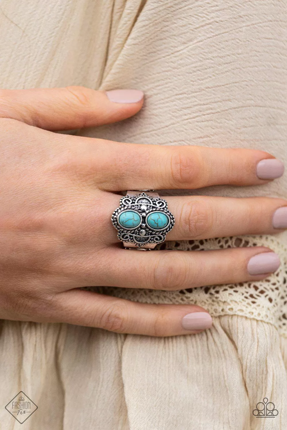 Eco Essence Turquoise Blue Stone Ring - Paparazzi Accessories