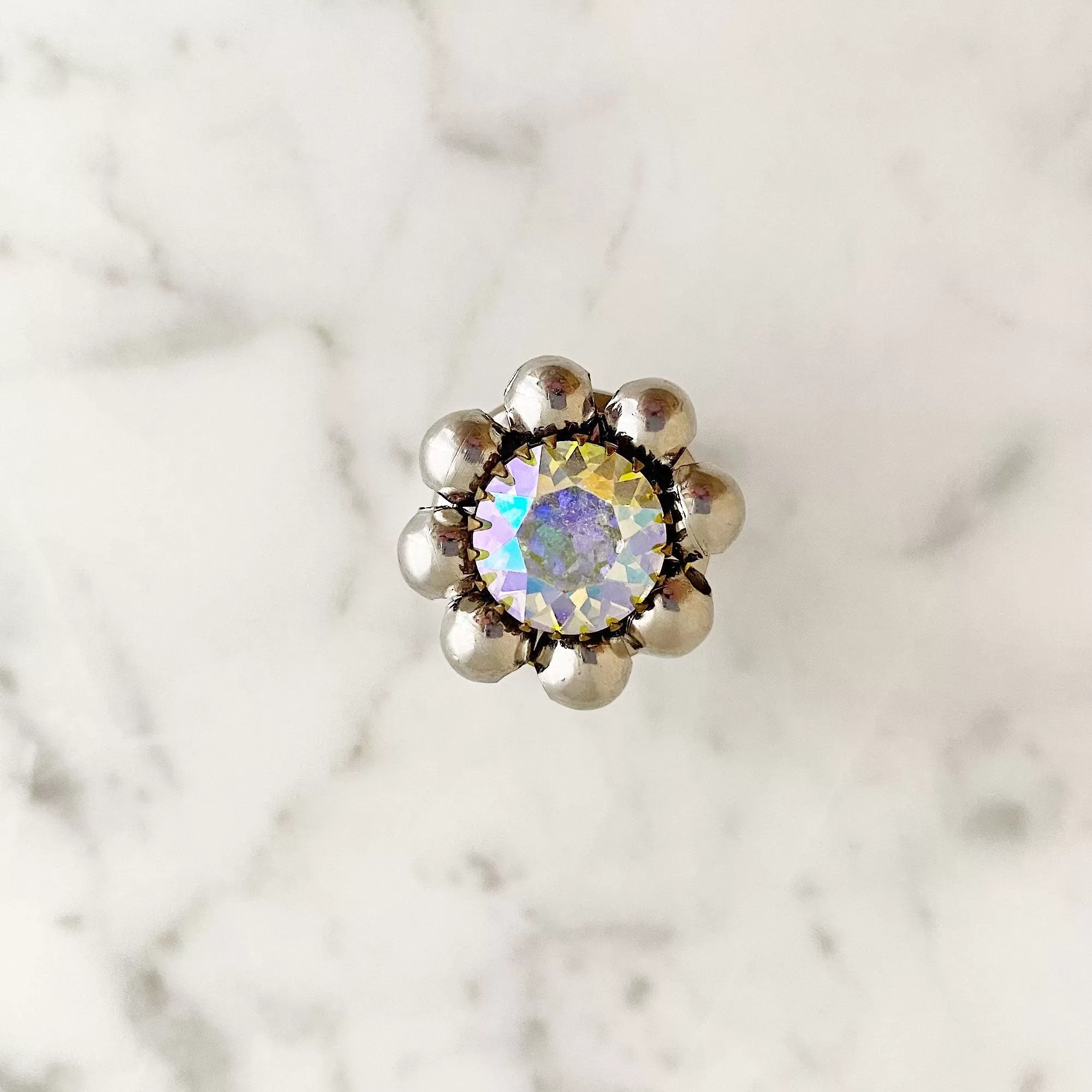 EDENA vintage beaded ab ring