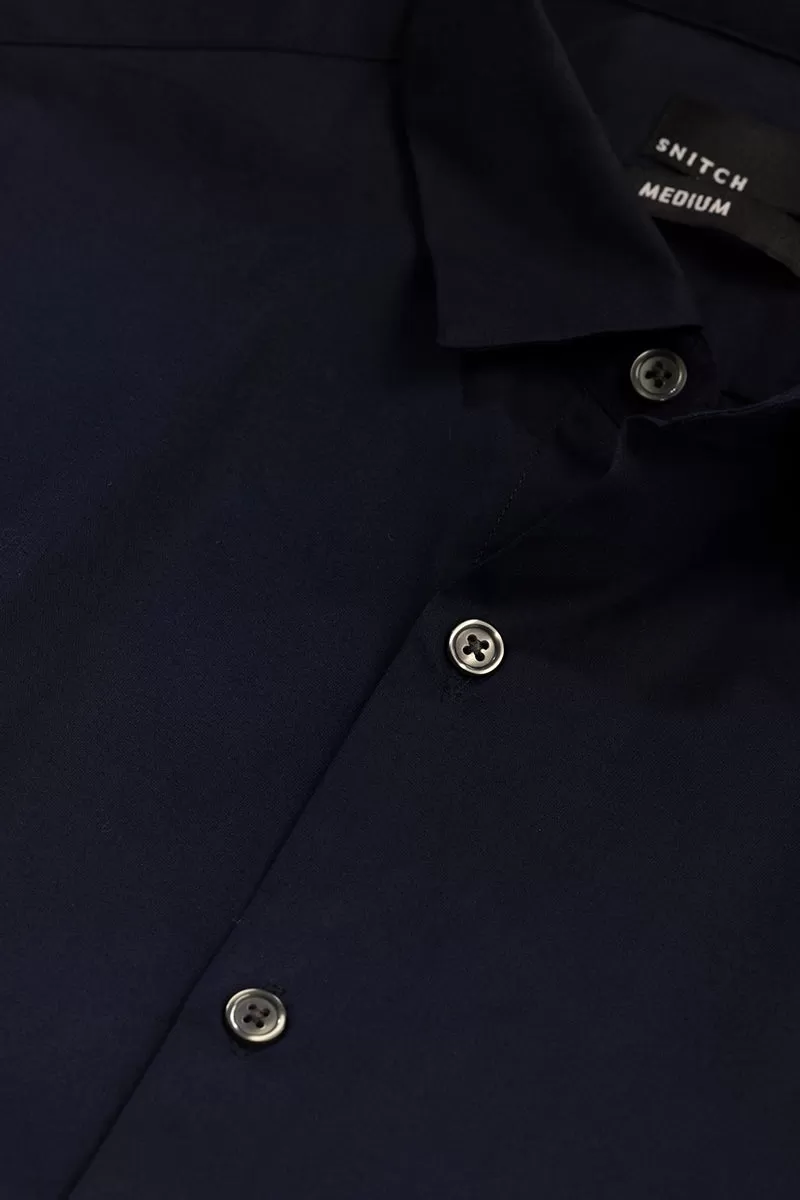 Elegant Monotone Navy Shirt