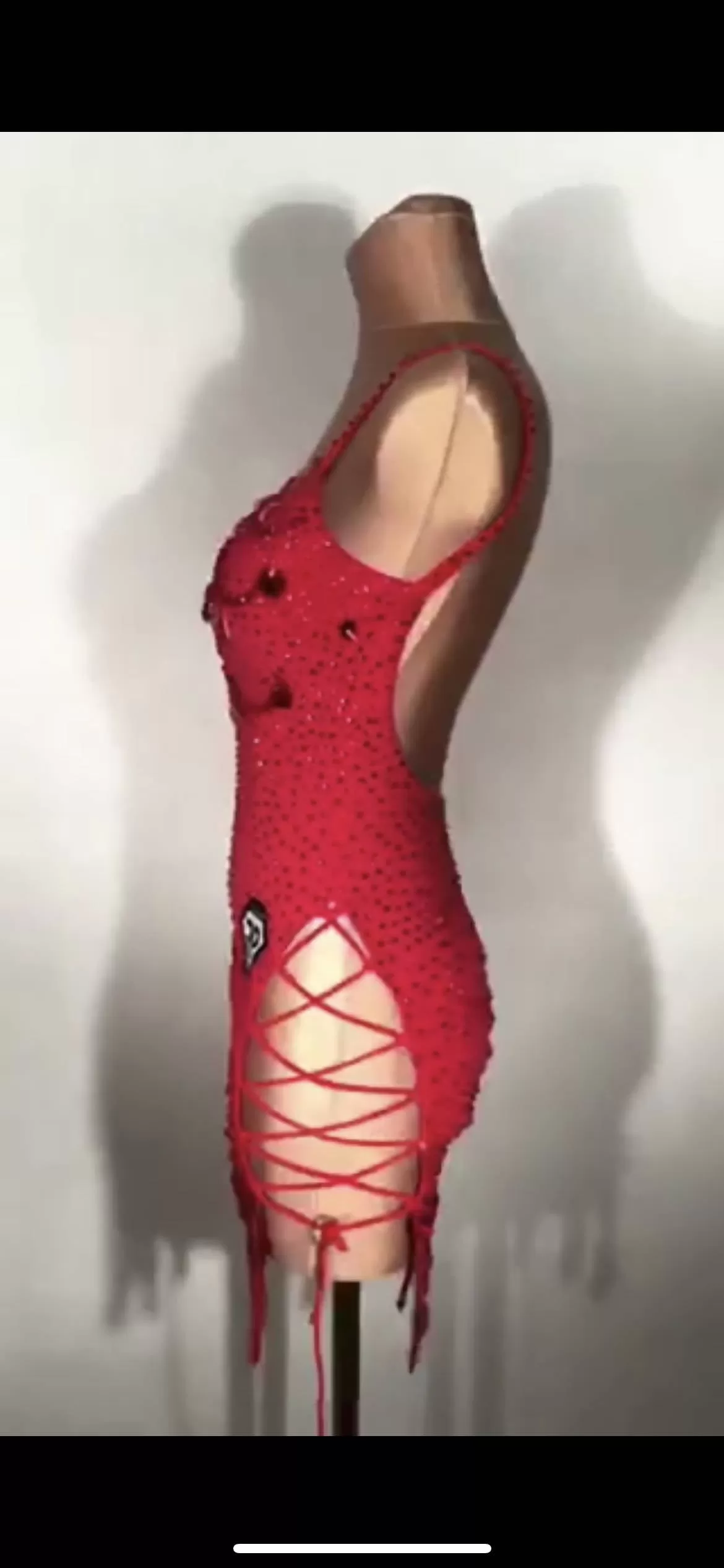 Elegant Red Latin RP Dress