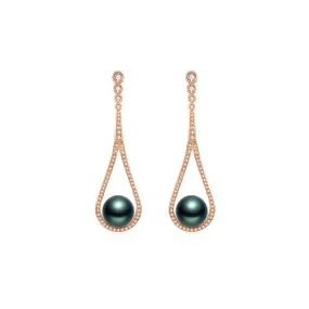 Elegant Tahitian Saltwater Pearl Earrings WE00393