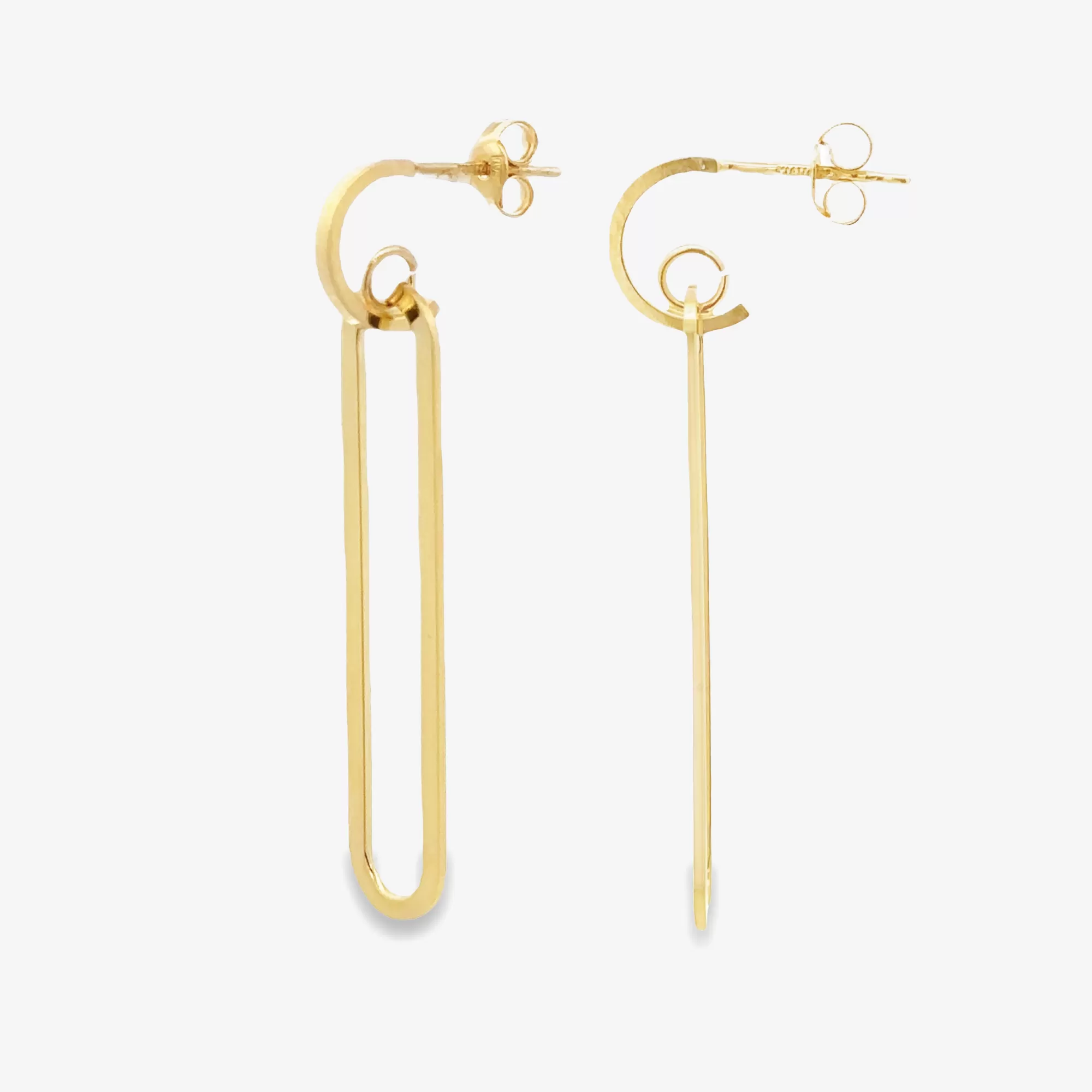 Elongated Paperclip Dangle Earrings