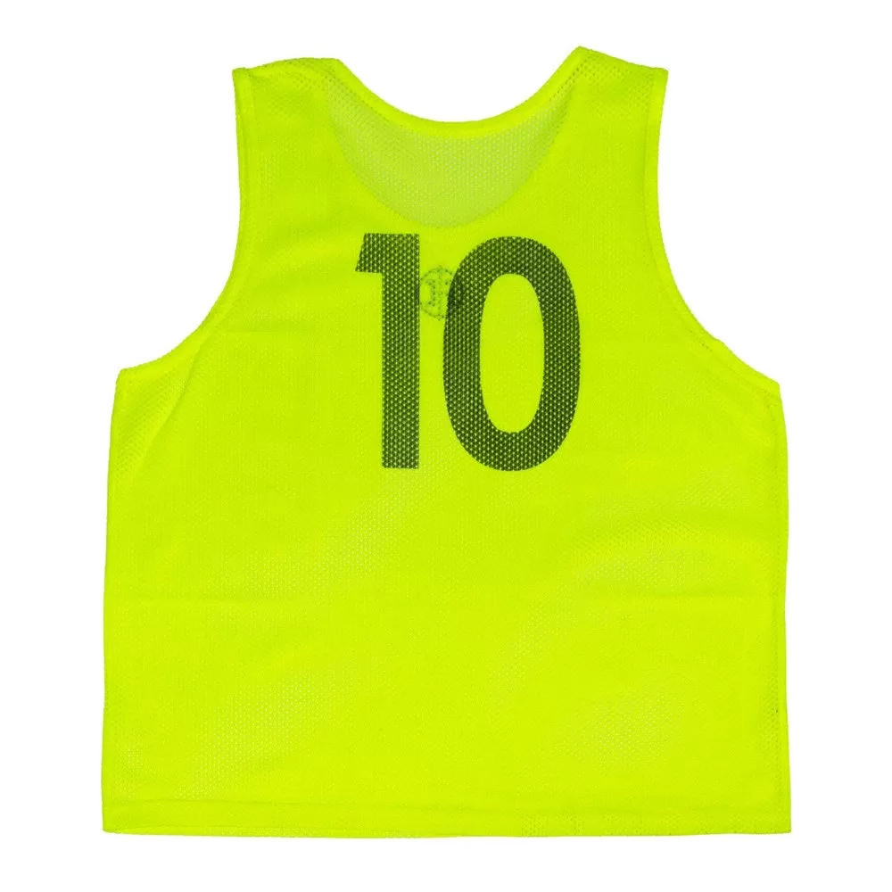 FC Mesh Numbered Training Bib Set - Adult (Yellow)