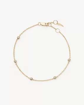 Fine Floating Diamond Bracelet | 14k Solid Gold