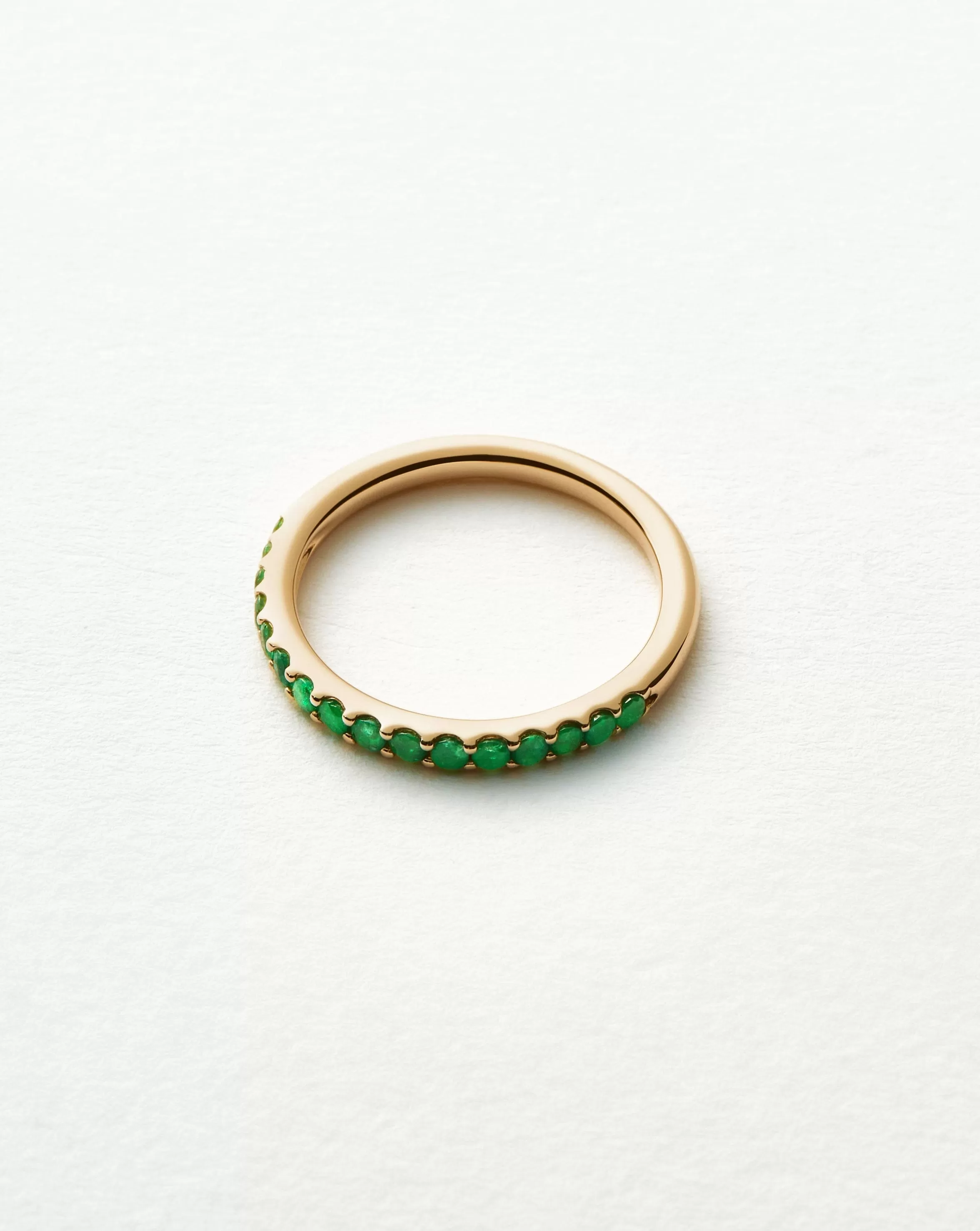 Fine Half Emerald Eternity Ring