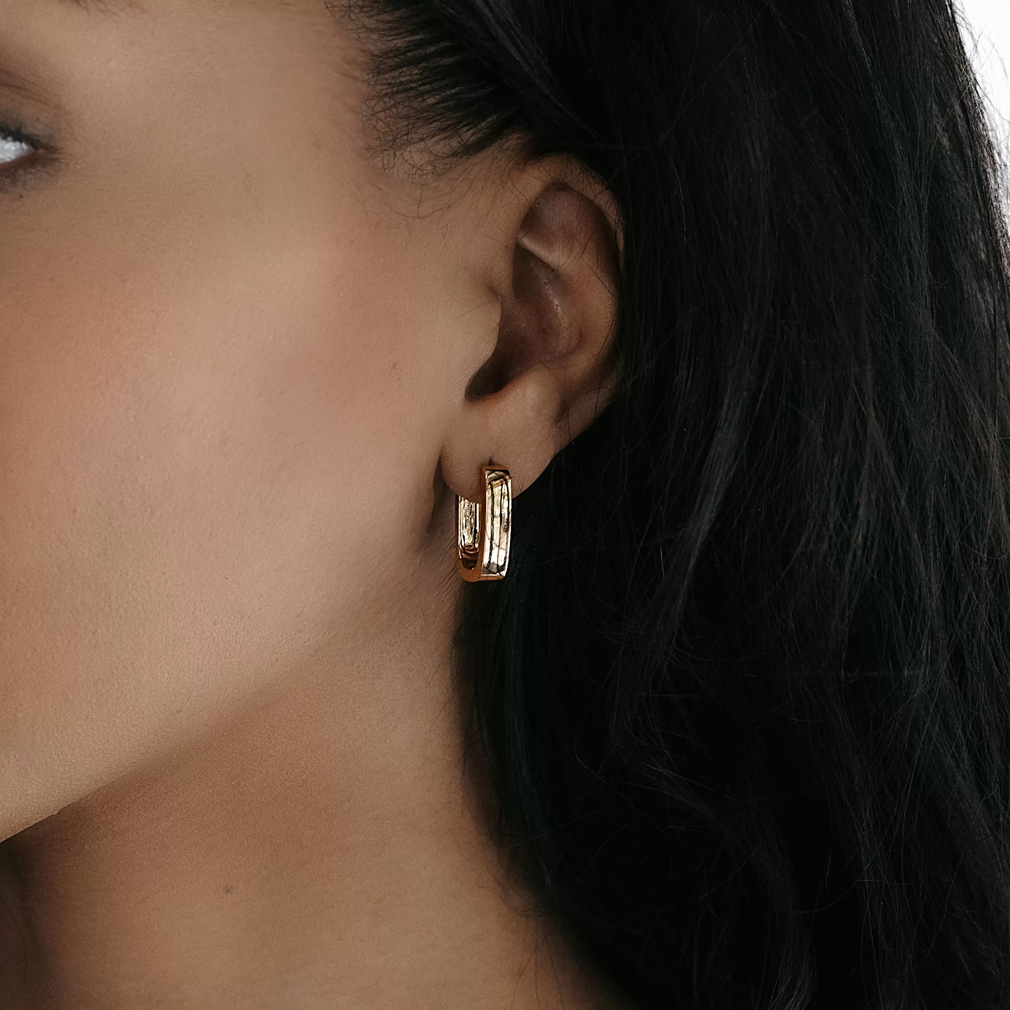 Flat Bold U-Hoop Earrings