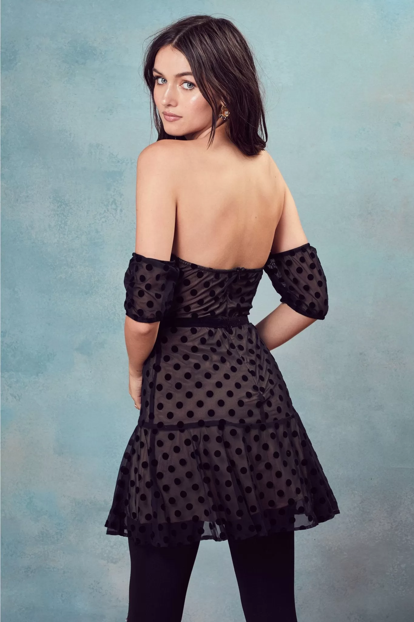 For Love and Lemons Dotty Strapless Dress