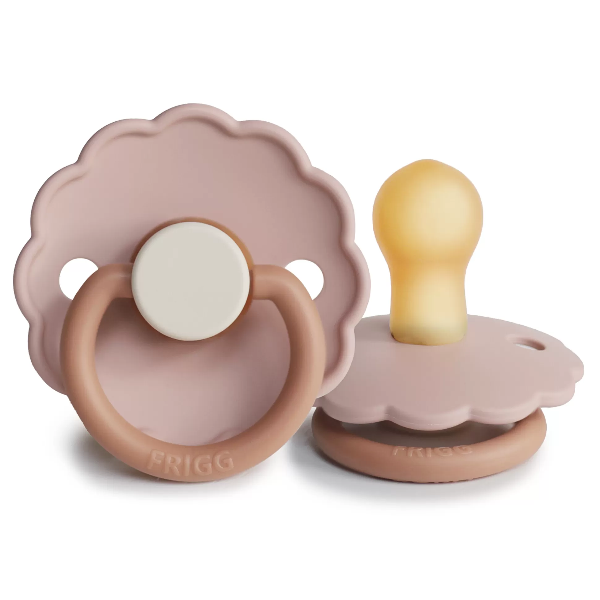 FRIGG Daisy Latex Baby Pacifier 2-Pack Blush Night/Biscuit