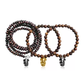 Ganesha's Wisdom - Wood Bracelet Set