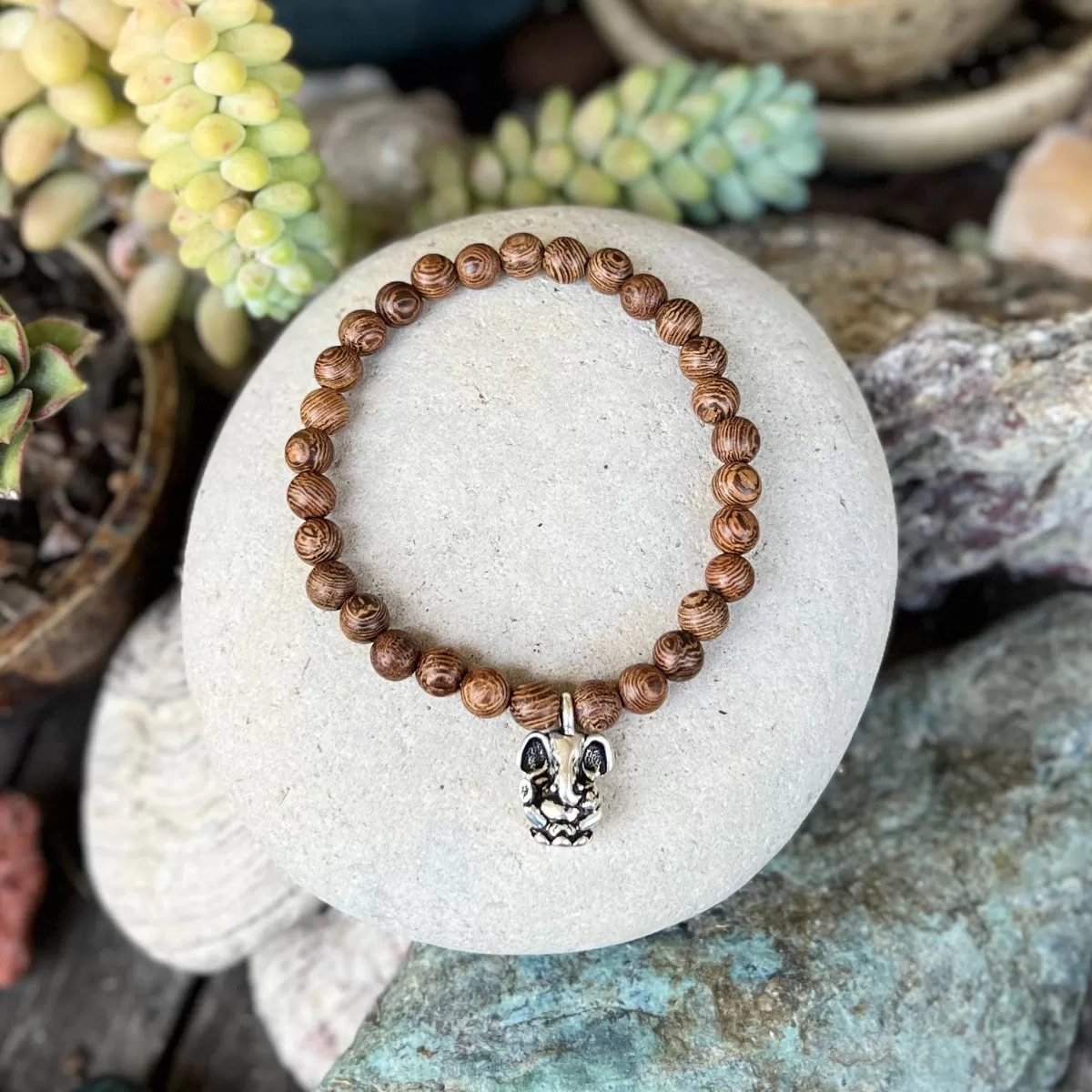 Ganesha's Wisdom - Wood Bracelet Set