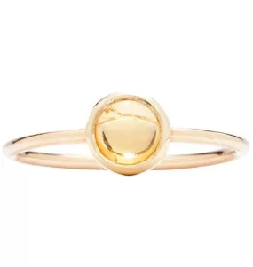 Gemstone Stacking Ring With Citrine