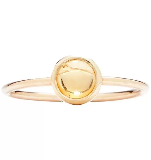 Gemstone Stacking Ring With Citrine