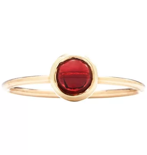 Gemstone Stacking Ring With Garnet