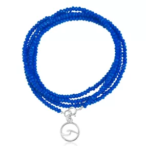 Go with the Flow Wrap Bracelet with Blue Crystals