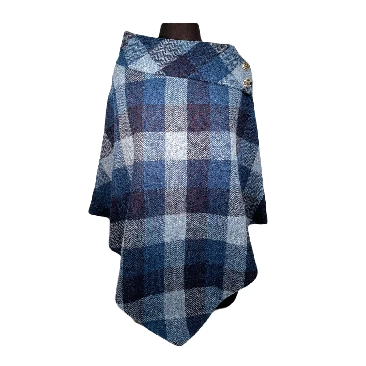 Harris Tweed Poncho from Peter James of England [ 8 Colors ]