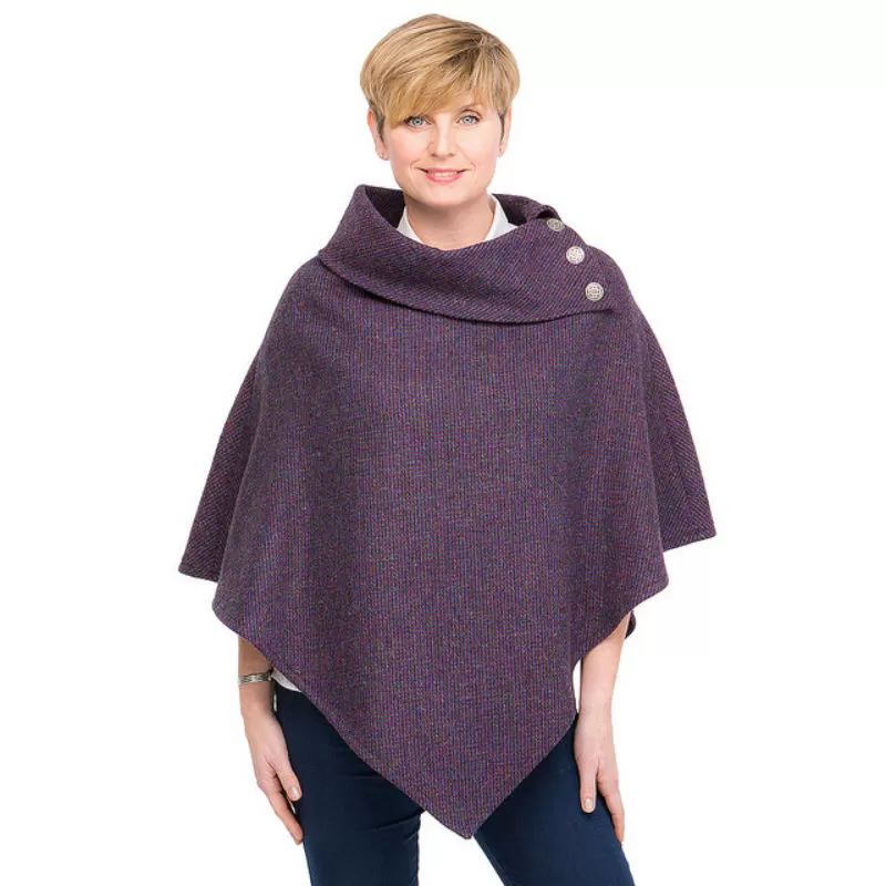 Harris Tweed Poncho from Peter James of England [ 8 Colors ]