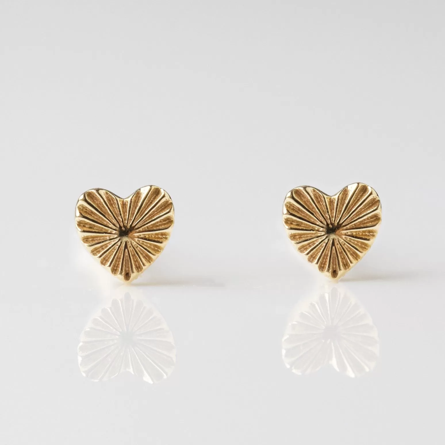 Heart Sunray Stud Earrings