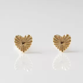 Heart Sunray Stud Earrings