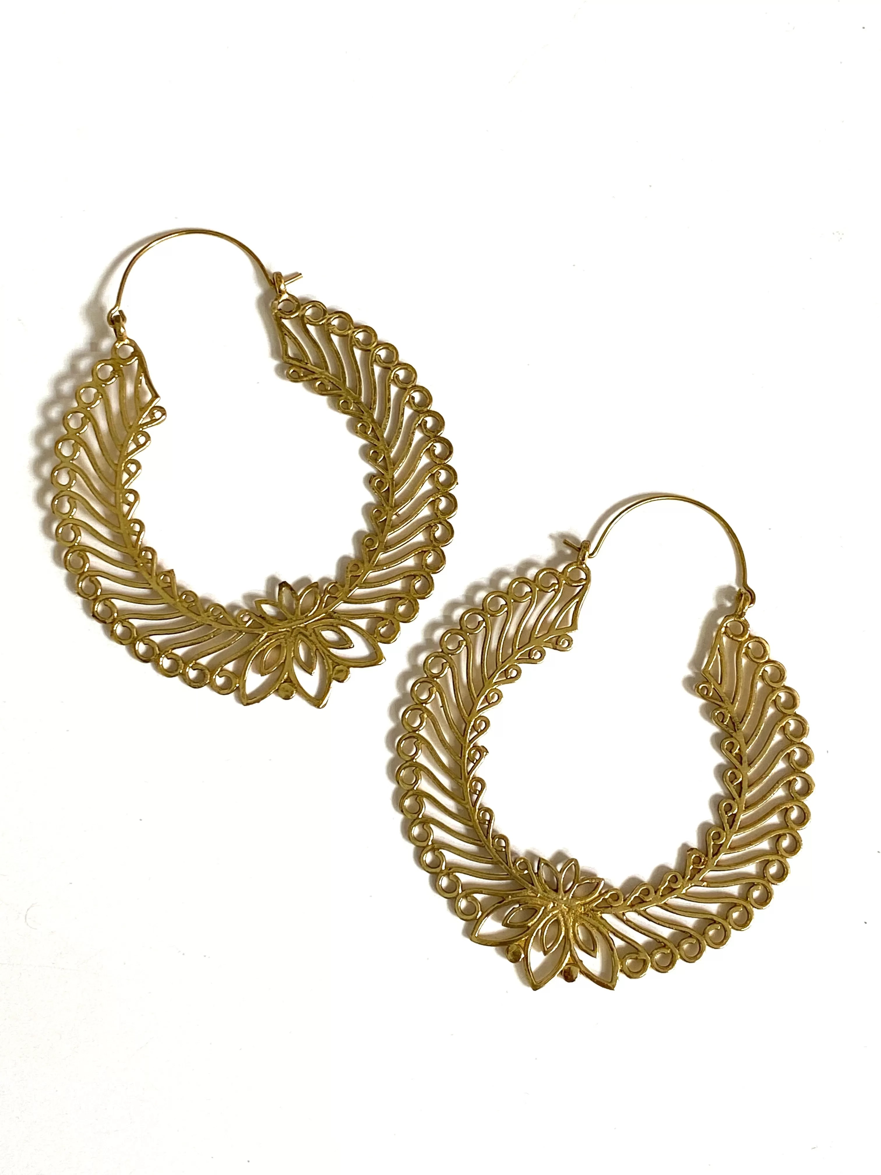 Heera Brass Hoops