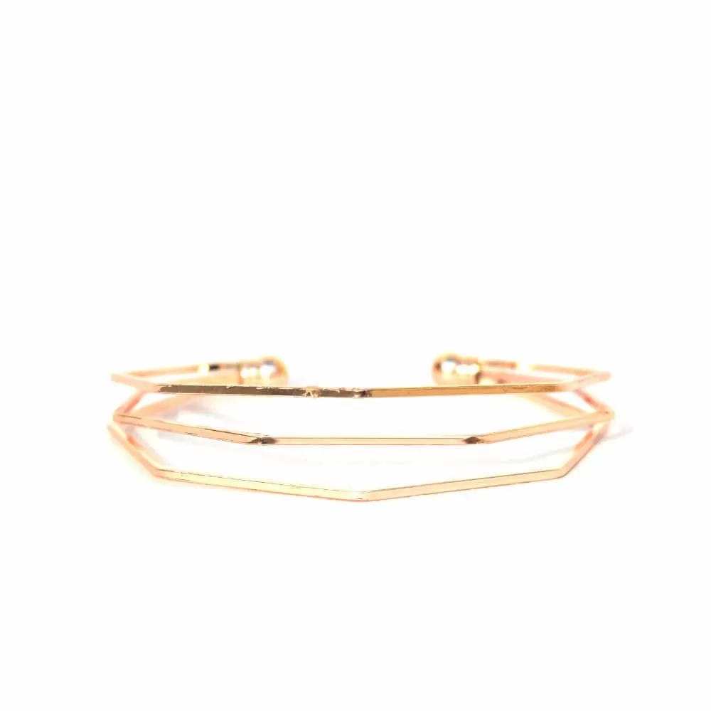 Hexagon Gold Bracelet