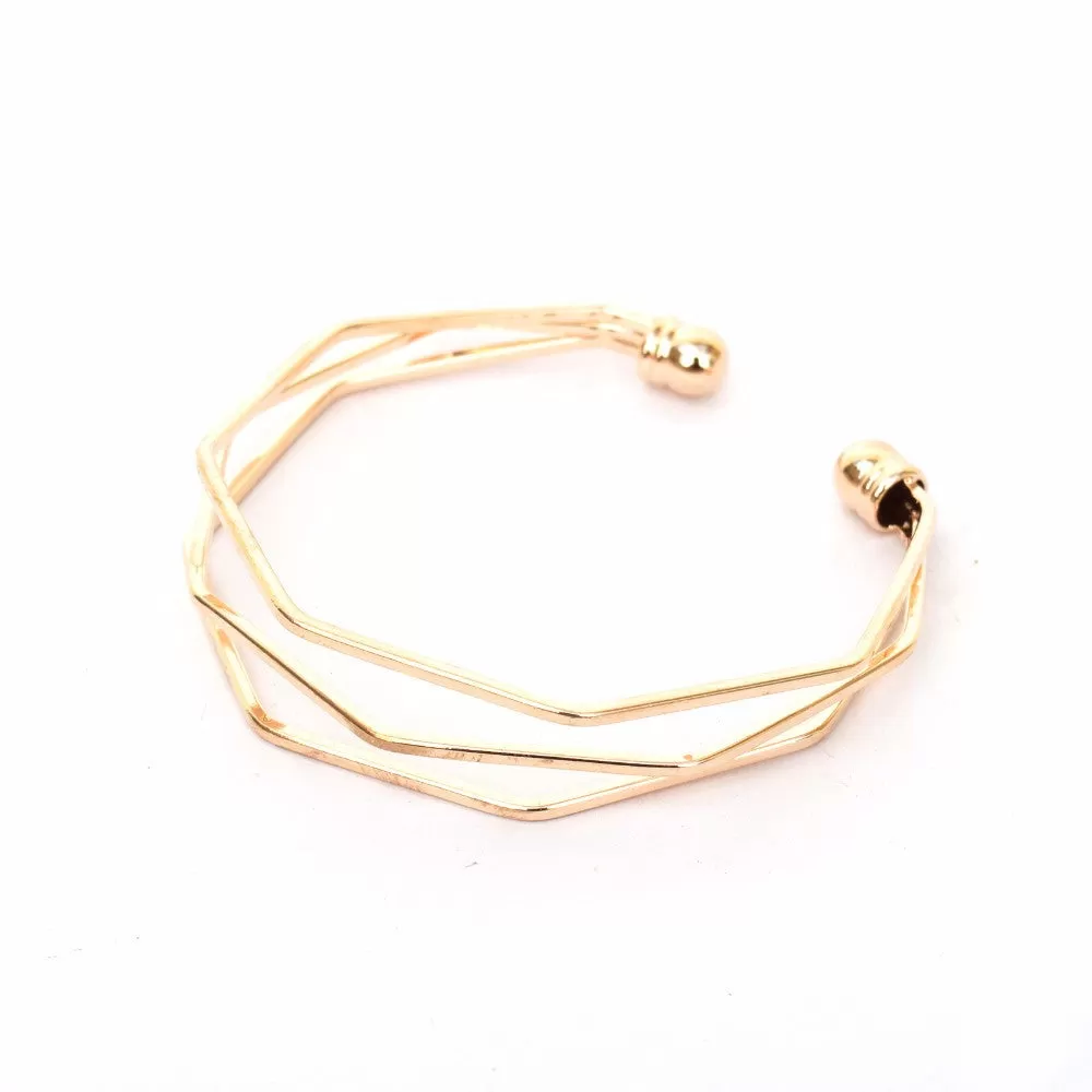 Hexagon Gold Bracelet