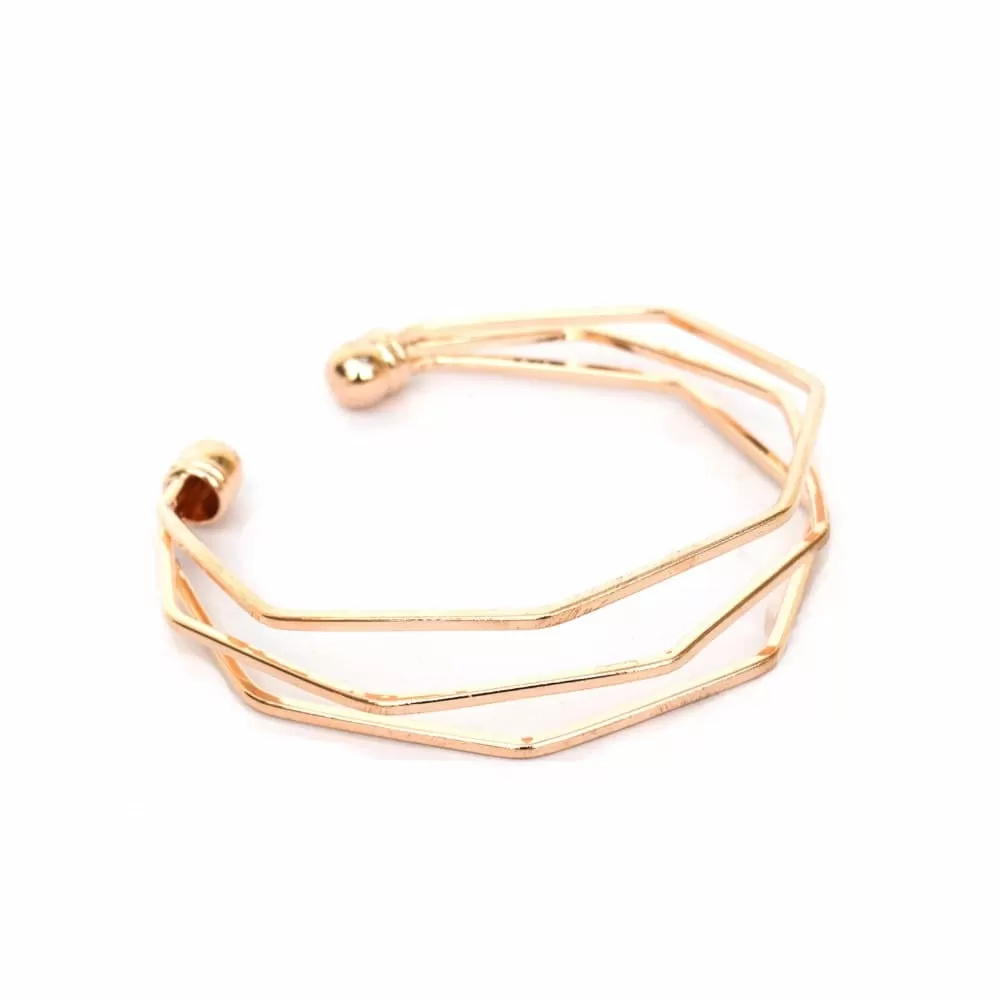 Hexagon Gold Bracelet