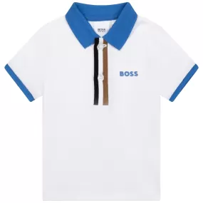 Hugo Boss Toddler Polo S/S Shirt_ White J05928-10B