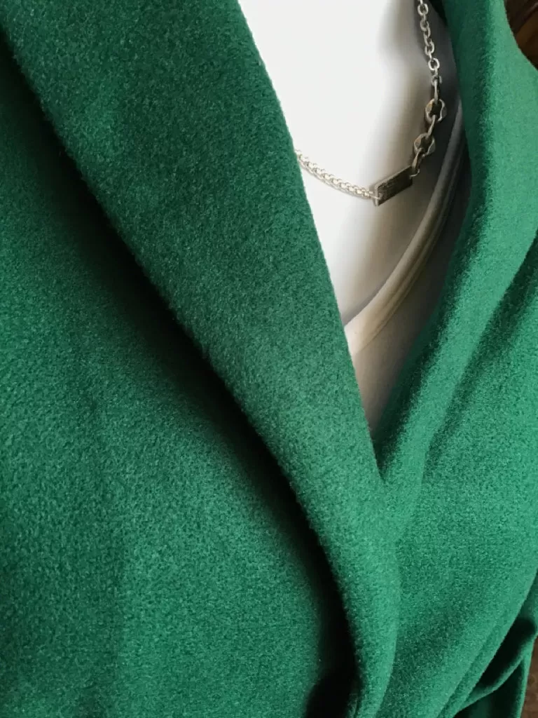 Hunter Green Belted Knee Length Coat - SML