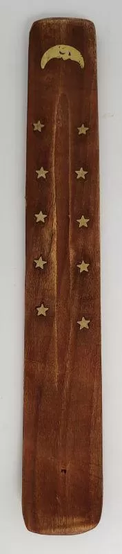 Incense Holder, Sled w/Brass Inlay Wood Tray