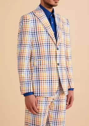 Inserch Seersucker Check Blazer BL271-00056 White Multi