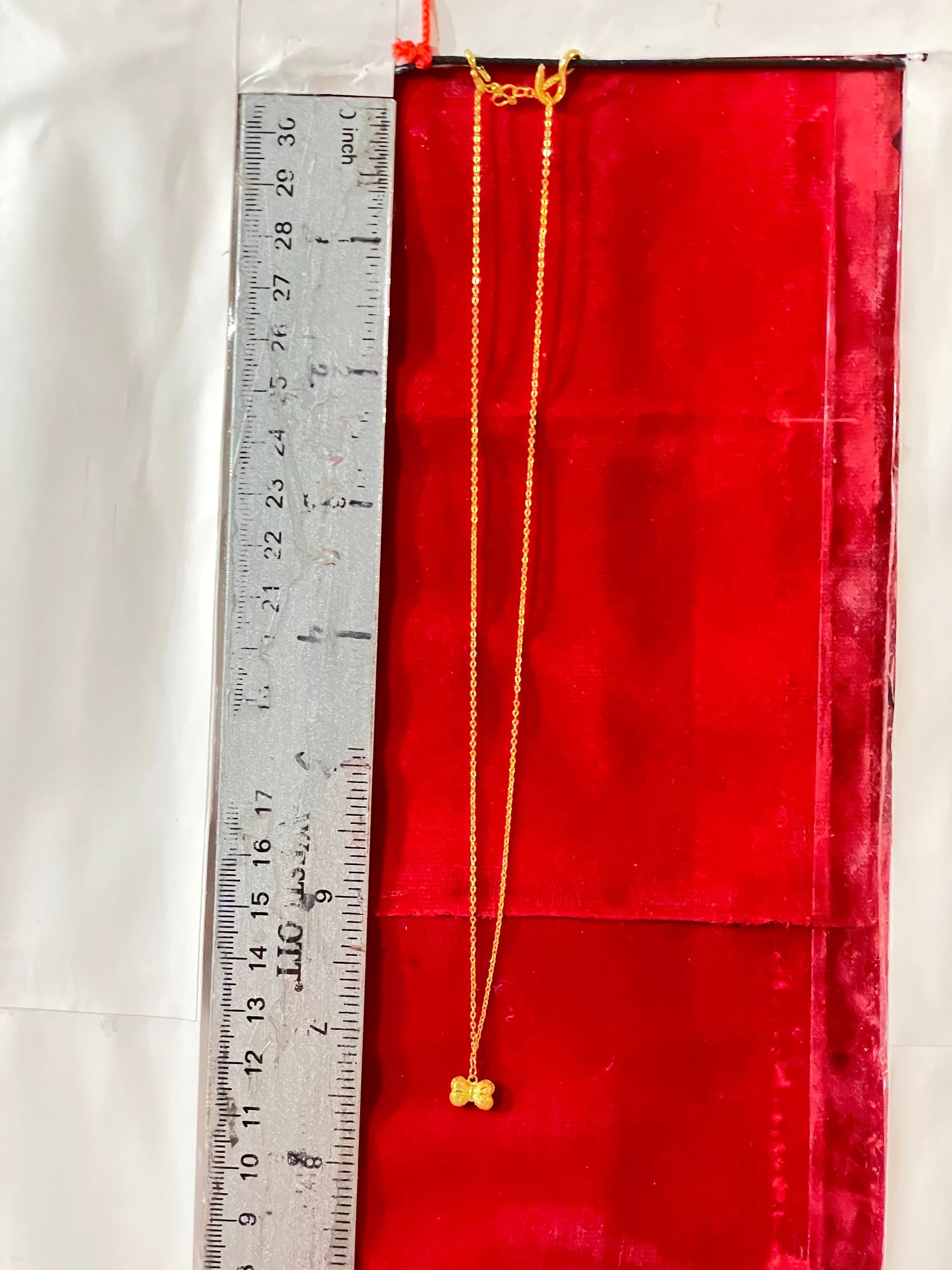 Item no. SP1016 Bangkok Solid Real Gold 15” long Necklace