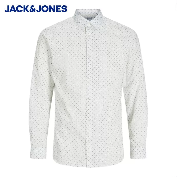 Jack & Jones Joe Print White Shirt White