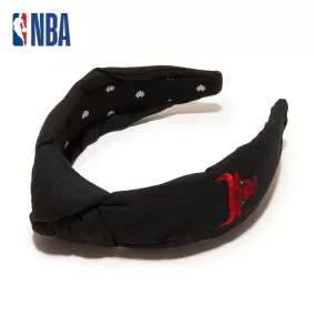 JET CHICAGO BULLS EMBROIDERED KNOTTED HEADBAND