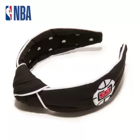 JET LA CLIPPERS EMBROIDERED KNOTTED HEADBAND