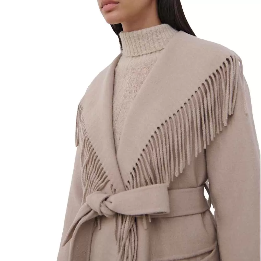 Jonathan Simkhai Rowen Wool Fringe Jacket